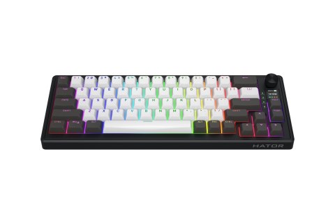 HATOR Skyfall Pro Wireless 65 klawiatura Gaming USB + RF Wireless + Bluetooth QWERTY US English Czarny, Szary