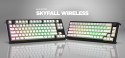 HATOR Skyfall Wireless 100 klawiatura Gaming USB + RF Wireless + Bluetooth QWERTY US English Czarny, Biały