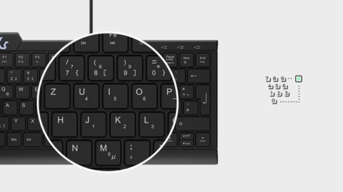 KeySonic KSK-5010ELC (DE) klawiatura Dom USB QWERTZ Niemiecki Czarny