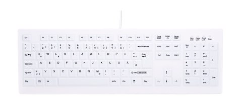 Contour Design Active Key AK-C8100 klawiatura Biuro RF Wireless Niemiecki Biały