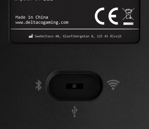 Deltaco Gaming GAM-100-DE klawiatura USB + RF Wireless + Bluetooth QWERTZ Niemiecki Czarny