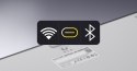 HATOR Skyfall Wireless 65 klawiatura Gaming USB + RF Wireless + Bluetooth QWERTY US English Czarny, Biały