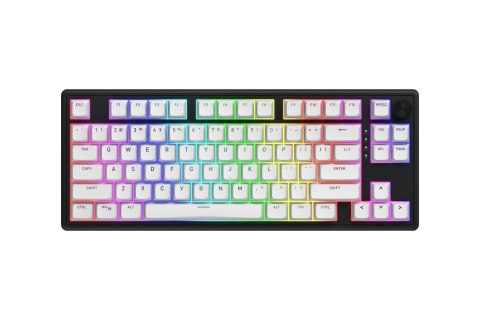 HATOR Skyfall Wireless 80 klawiatura Gaming USB + RF Wireless + Bluetooth QWERTY US English Czarny, Biały