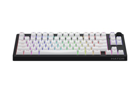 HATOR Skyfall Wireless 80 klawiatura Gaming USB + RF Wireless + Bluetooth QWERTY US English Czarny, Biały