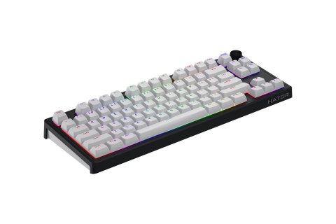 HATOR Skyfall Wireless 80 klawiatura Gaming USB + RF Wireless + Bluetooth QWERTY US English Czarny, Biały