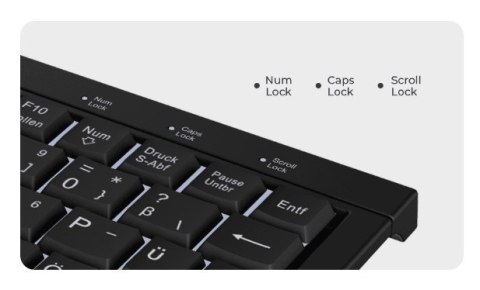 KeySonic KSK-3011ELC (DE) klawiatura Dom USB QWERTZ Niemiecki Czarny
