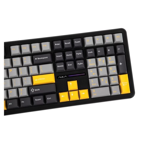 Klawiatura gasket F108 Gray+Orange+Deep Gray Volcano switch RGB AULA