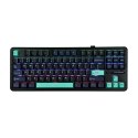 Klawiatura gasket F87 Pro Dark Blue + Black + Cyan GrayWoodV4 switch RGB AULA