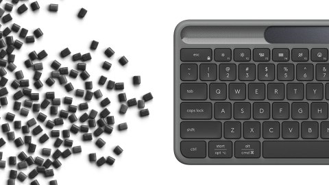 Logitech Signature Slim Solar+ K980 klawiatura Uniwersalne RF Wireless + Bluetooth QWERTZ Niemiecki Grafitowy
