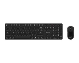 MSI FORGE K210 WIRELESS COMBO klawiatura Dołączona myszka Dom/Biuro USB Czarny