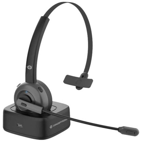 Conceptronic POLONA03BDA słuchawki/zestaw słuchawkowy Bezprzewodowy Opaska na głowę Biuro/centrum telefoniczne Bluetooth Podstaw