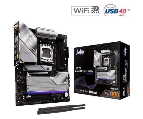 Asrock X870 LiveMixer WiFi AMD X870 Gniazdo AM5 ATX