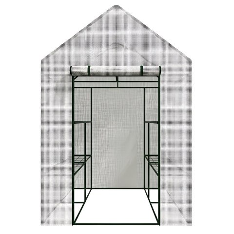 AWTOOLS SZKLARNIA OGRODOWA BIAŁA 143x143x195cm