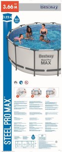 Bestway Steel Pro 56420 basen zewnętrzny naziemny Basen ramowy W kształcie okręgu 10250 l