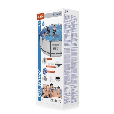 Bestway Steel Pro 56420 basen zewnętrzny naziemny Basen ramowy W kształcie okręgu 10250 l