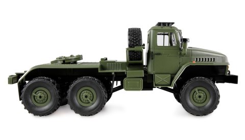 Ciężarówka Wojskowa Amewi Ural B36 6WD Z Naczepą Niskopodwoziową 1:16 RTR Zielony