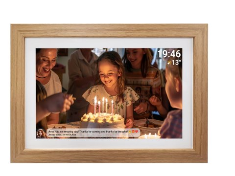 Cyfrowa ramka na zdjęcia Denver PFF-1543LW jasny brąz 39,6 cm (15.6") Ekran dotykowy Wi-Fi