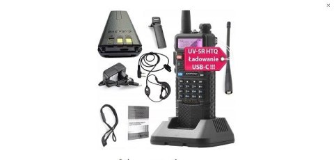 Krótkofalówka Baofeng UV-5R HTQ 3800mAh USB-C
