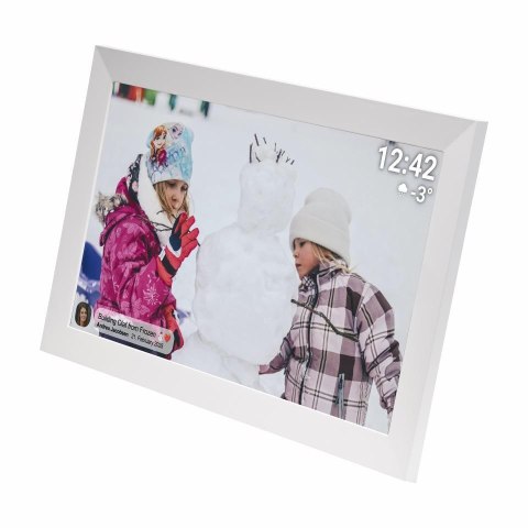 Ramka cyfrowa Denver PFF-1504W biała 39,6cm (15.6") Ekran dotykowy Wi-Fi