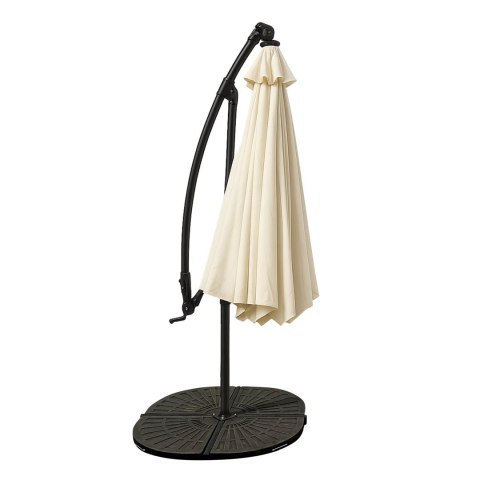 Extralink Black Forest Garden Umbrella with Side Panels, Large 3m Beige Cantilever Parasolowy do patio ze wspornikiem Sześciokąt