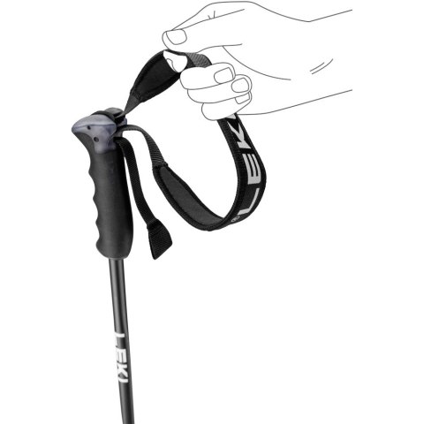 LEKI Neolite AIRFOIL kije do nart 135 cm Antracyt Aluminium