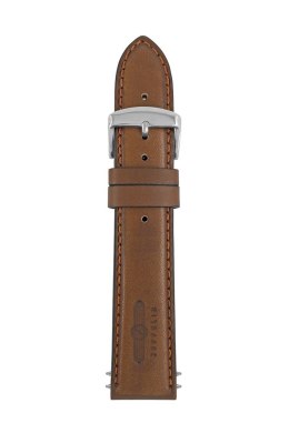 Pasek skórzany Zeppelin, brązowy 22 mm