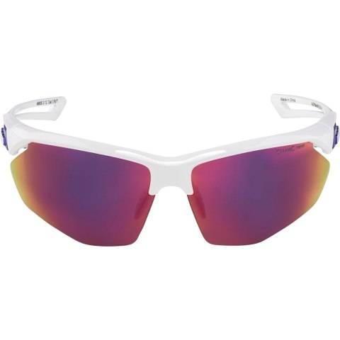 Okulary rowerowe ALPINA NYLOS HR White-Purple Purple Mirror Cat.3