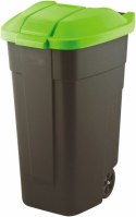 Curver 214125 kosz na śmieci 110 L Prostokątny Plastik Czarny, Zielony