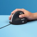 Ergonomiczna mysz dla praworęcznych R-Go Pele HE USB duża czarna/srebrna retail