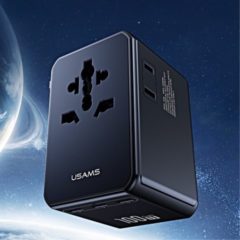Adapter sieciowy USAMS 4w1 Univesal Travel Charger T72 65W US/AU/EU/UK czarny