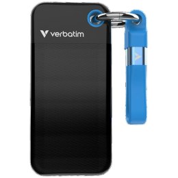 Dysk Zewnętrzny Verbatim Pocket SSD 512GB - brelok do kluczy z kablem USB-C 3.2 gen.2 czarno-niebieski 32283