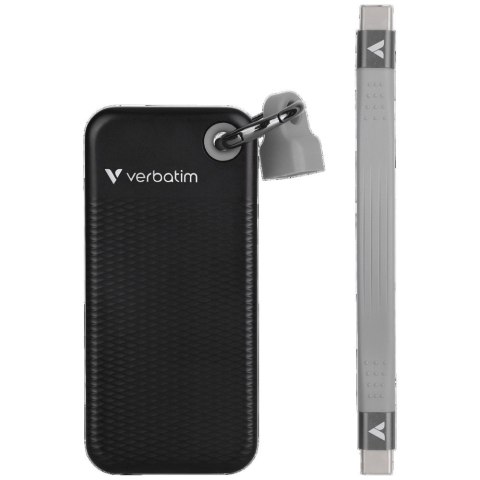 Dysk Zewnętrzny Verbatim Pocket SSD 512GB - brelok do kluczy z kablem USB-C 3.2 gen.2 czarno-szary 32282