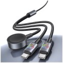 Kabel USAMS Huan Series 3w1 z ładowarką indukcyjną 72W do USB-C tarnish
