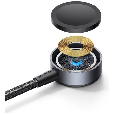 Kabel USAMS Huan Series 3w1 z ładowarką indukcyjną 72W do USB-C tarnish