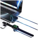 Kabel USAMS Huan Series 3w1 z ładowarką indukcyjną 72W do USB-C tarnish