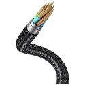 Kabel USAMS Huan Series 3w1 z ładowarką indukcyjną 72W do USB-C tarnish