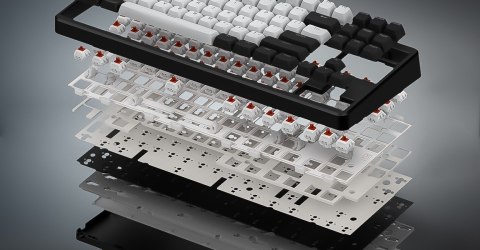 Klawiatura dla graczy Hator Rockfall 3 TKL Wireless mechaniczna czarna (klawisze czarno-białe)