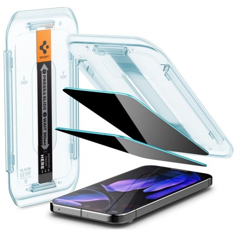 Szkło prywatyzujące Spigen Glas.TR EZ FIT Privacy do Google Pixel 9/9 Pro 2szt