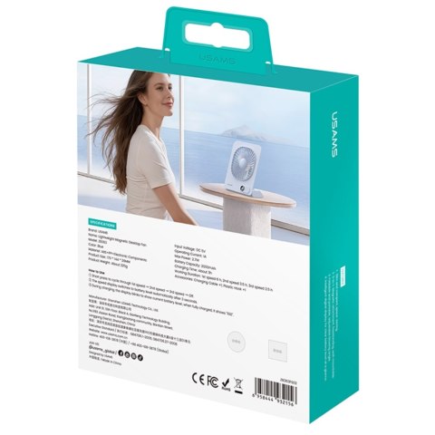 Wiatrak magnetyczny na biurko USAMS niebieski