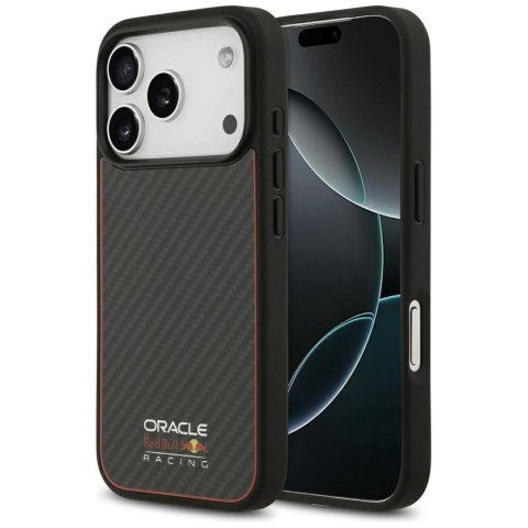 Etui Red Bull Kevlar Logo Matt MagSafe do iPhone 17 Pro czarny
