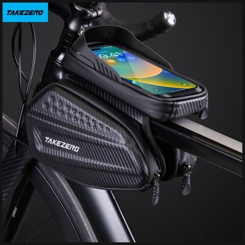 Etui/uchwyt rowerowy TAKEZERO A6 1,2L sakwa na ramę czarny