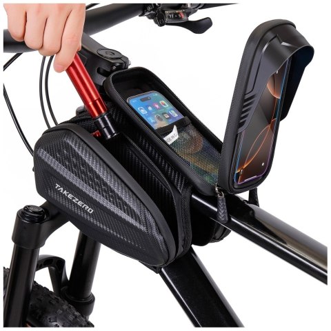 Etui/uchwyt rowerowy TAKEZERO A6 1,2L sakwa na ramę czarny