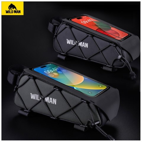 Etui/uchwyt rowerowy WILDMAN GX100 sakwa na ramę czarny