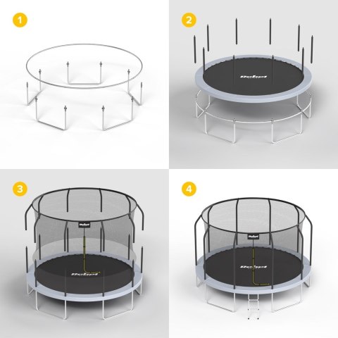 REBEL ACTIVE TRAMPOLINA PRO 10FT/305CM, SIATKA, DRABINKA RBA-8002