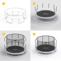 REBEL ACTIVE TRAMPOLINA PRO 15FT/457CM, SIATKA, DRABINKA RBA-8005