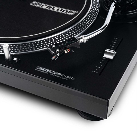 Reloop RP-1000 MK2 gramofon dla DJ Gramofon DJ z napędem pasowym Czarny
