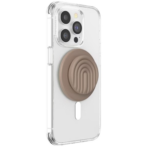 Uchwyt i podstawka do telefonu Popsockets MagSafe Round PopOut Latte Curves MagSafe beżowy