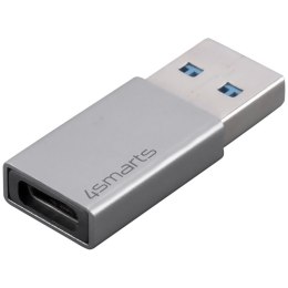 Adapter 4smarts Passive USB-A 3.0 do USB-C srebrny 2szt.