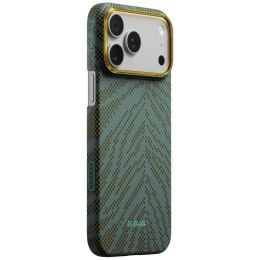 Etui PITAKA Edge Case Breath of Veins do iPhone 17 Pro Max dive green