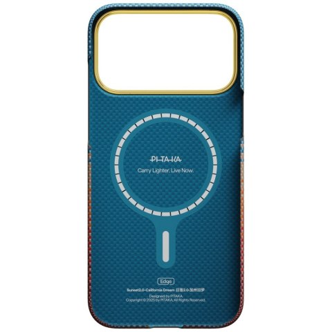 Etui PITAKA Edge Case California Dream 01 do iPhone 17 Pro sunset